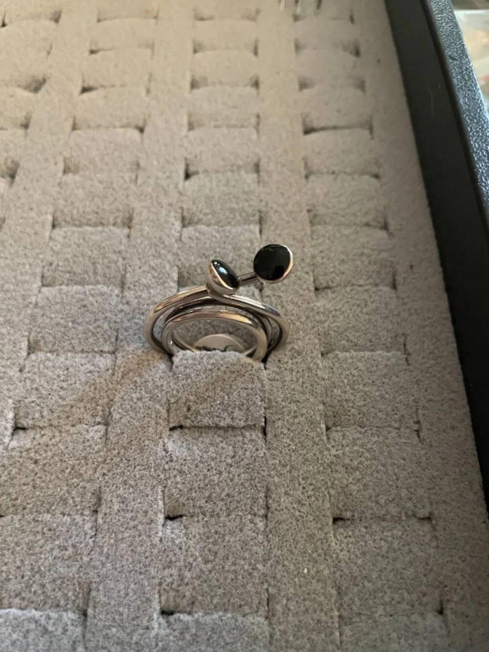 Vintage Sterling Silver Ring Abstract Handmade Statement Free Form Size 7 Boho